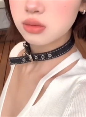 牛仔布项链女辣妹千禧