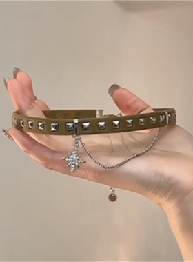 复古芒星美拉德女choker项链