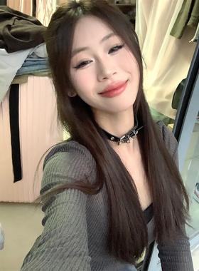 项圈颈带皮带y2k项链锁骨链潮