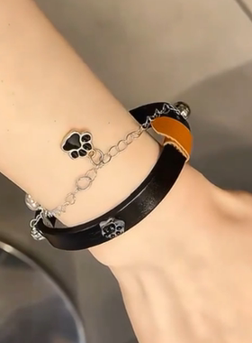 小狗爪印手链choker手环女