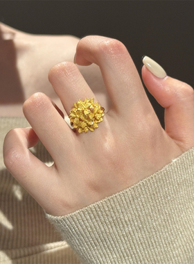 立体感繁花戒指叠戴女款