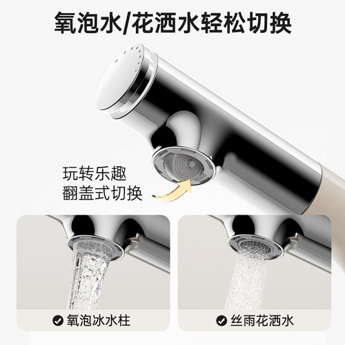 eoco水龙头多巴胺卫生间家用洗脸盆台抽拉浴室柜龙头国家补贴MU8 - 图2