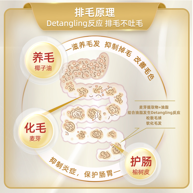 Gimborn俊宝猫咪化毛片吐毛球猫咪营养膏骏宝营养片温和排毛球-图0