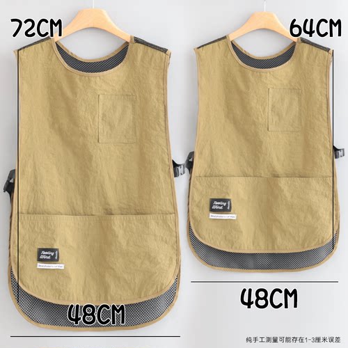 25年时尚防泼水马甲式围裙耐脏耐磨工作服成人家用厨房做饭 罩衣 - 图3