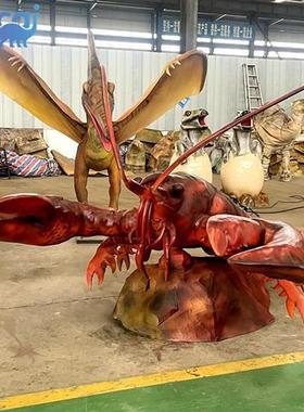 仿真动物动态模型龙虾爬爬虾模型海鲜馆馆饭店餐馆店招美陈装饰