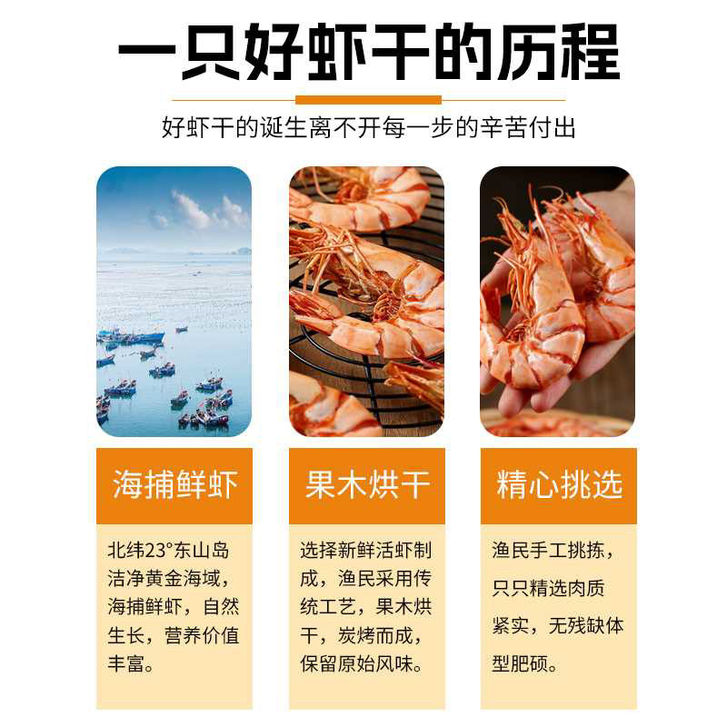 蝶岛海歌特大九节虾干3035海鲜干货即食大号烤虾零食孕妇儿童250g,淘宝优惠券,粉丝福利购,淘宝优惠卷