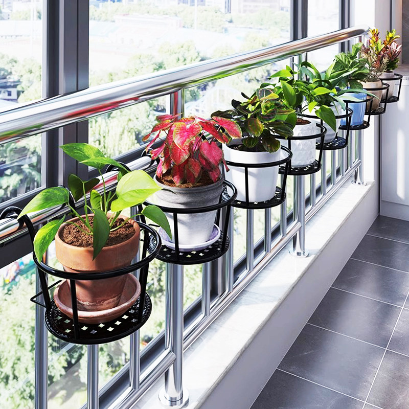 阳台花架栏杆花架子置物架悬挂花盆架护栏花盆托架挂架挂式铁艺,淘宝优惠券,粉丝福利购,淘宝优惠卷