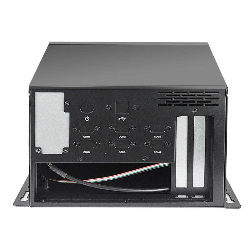 2-slot wall-mounted industrial control chassis 6 COM ports itx motherboard position full-height card industrial equipment firewall server