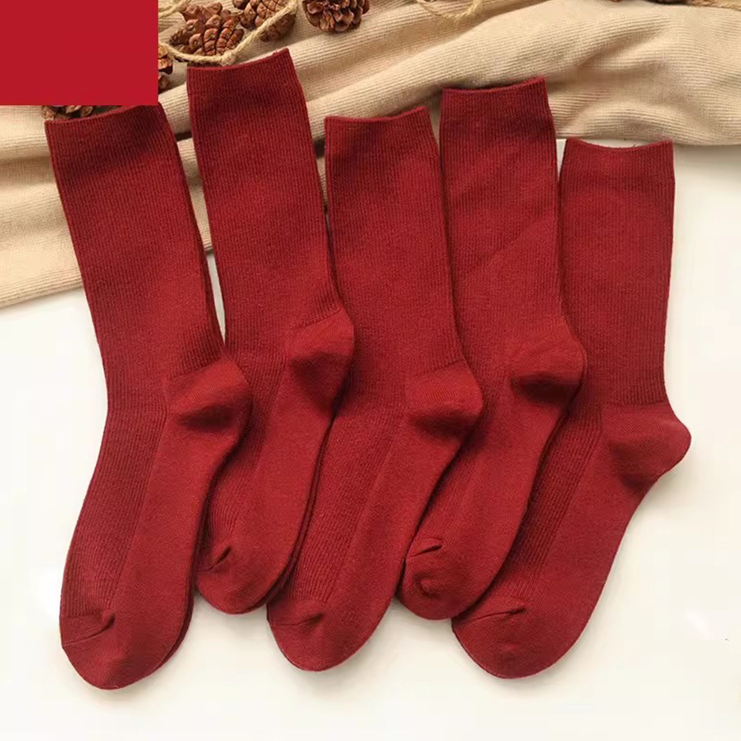 安可拉羊毛袜！！新年红色袜子可外穿羊绒袜安哥拉红袜子保暖女袜,淘宝优惠券,粉丝福利购,淘宝优惠卷