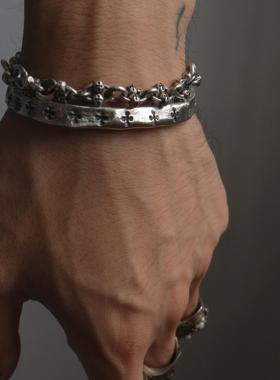 MOUNTMESU 做旧紋樣手链 Gate Pattern BraceletVI 銀飾 先锋工匠