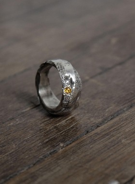 金银肌理戒指工匠银饰先锋