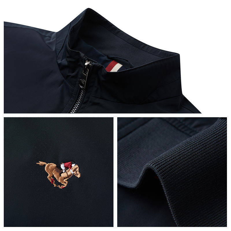 【易打理】LONDA 伦德马秋季新款男士商务休闲刺绣立领夹克外套帅,淘宝优惠券,粉丝福利购,淘宝优惠卷