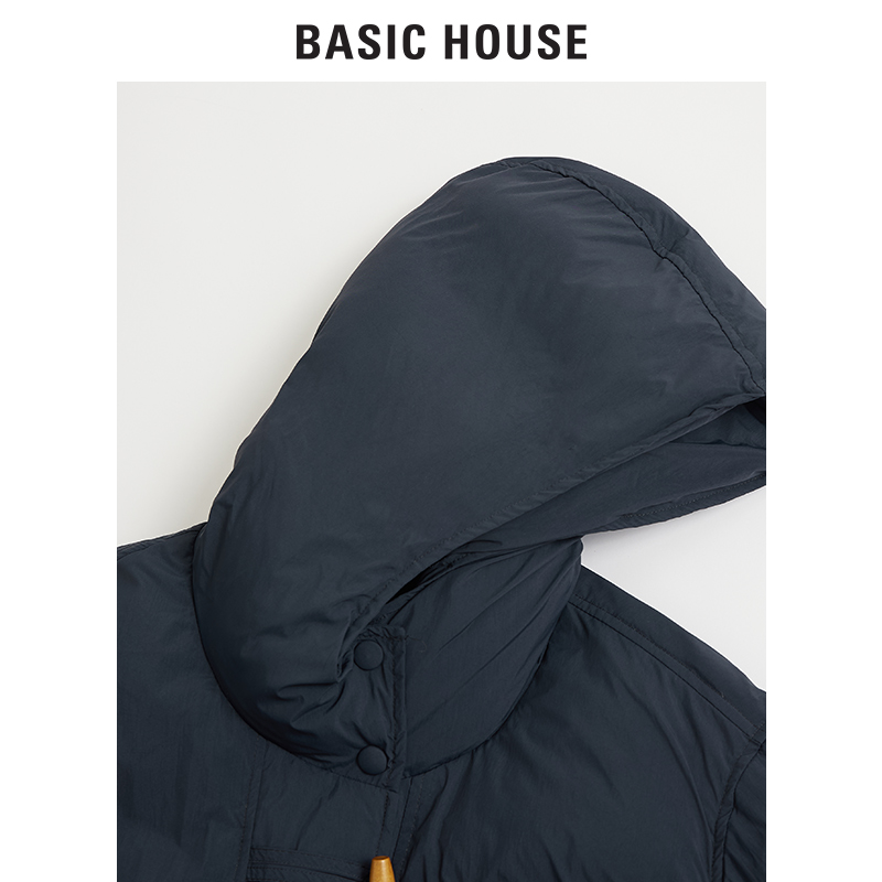 Basic House/百家好 牛角扣文艺风羽绒服23新款短外套B0143B5B112