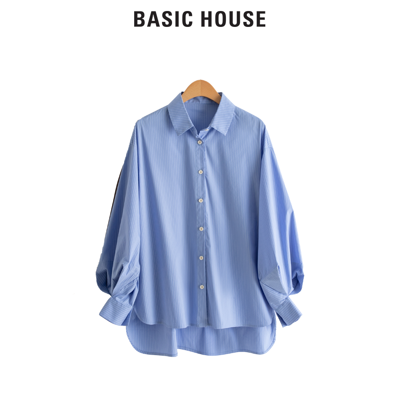 Basic House/百家好2023春季新款衬衫外穿法式灯笼袖B0063B50022 - 图3