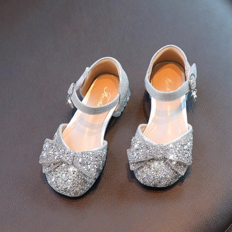 真皮女童公主鞋儿童高跟鞋2025夏季新款水晶鞋女孩演出鞋配礼服鞋,淘宝优惠券,粉丝福利购,淘宝优惠卷