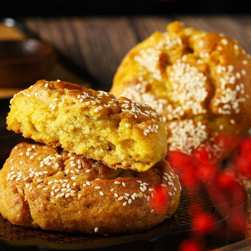 内蒙古土特产胡麻油软面饼中秋传统老式手工糕点心混糖饼丰镇月饼