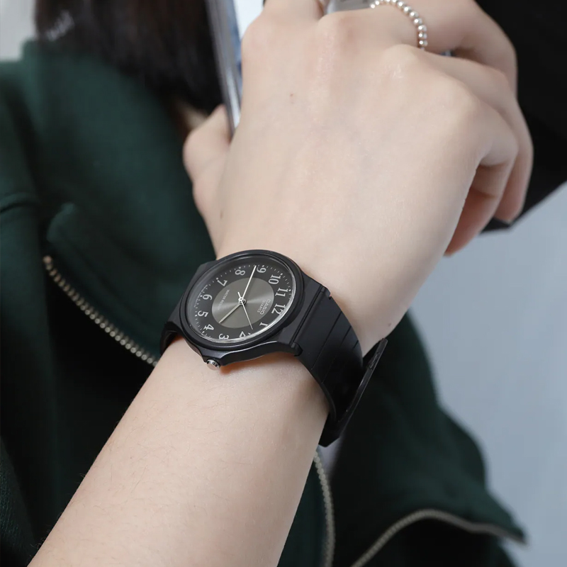 CASIO卡西欧手表学生乔妹同款考试运动小黑表男女MQ-24-1B2 7B2礼 - 图1