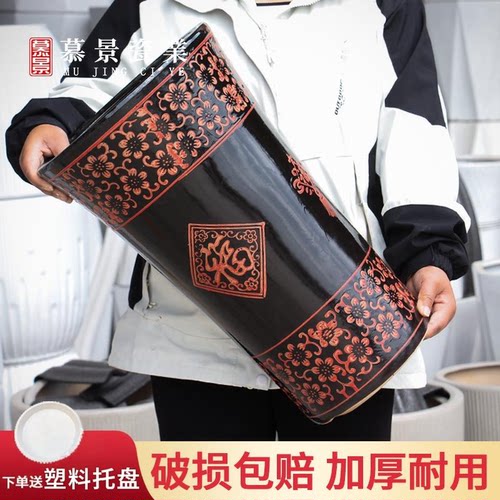 加厚陶瓷花盆中式复古福字大号种树家用客厅绿植专用盆高档落地 - 图2