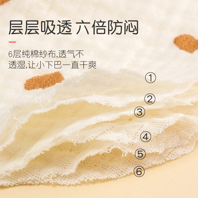 婴儿纯棉口水巾新生儿超软纱布围嘴防吐奶围兜男童女宝宝围脖秋冬,淘宝优惠券,粉丝福利购,淘宝优惠卷