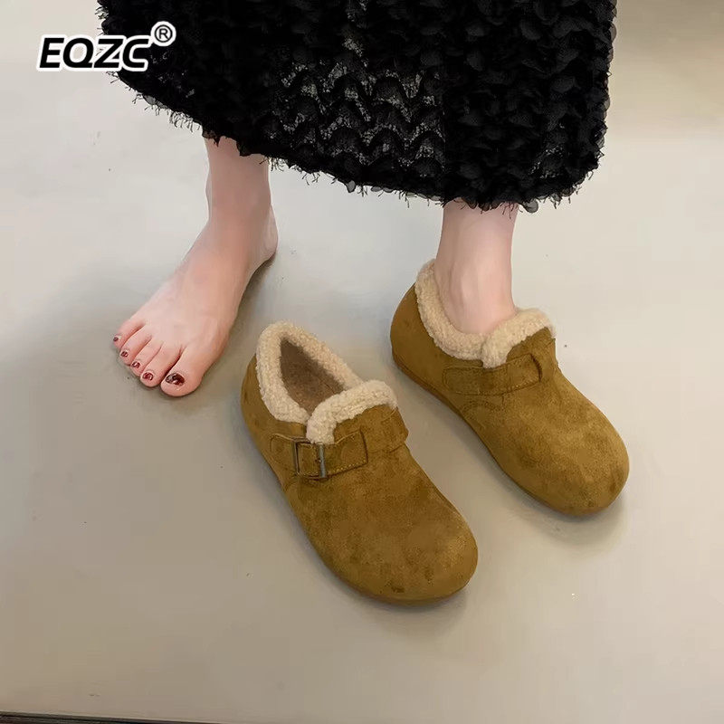 加绒全包勃肯鞋女2026新款加厚保暖棉鞋一脚蹬乐福豆豆鞋,淘宝优惠券,粉丝福利购,淘宝优惠卷