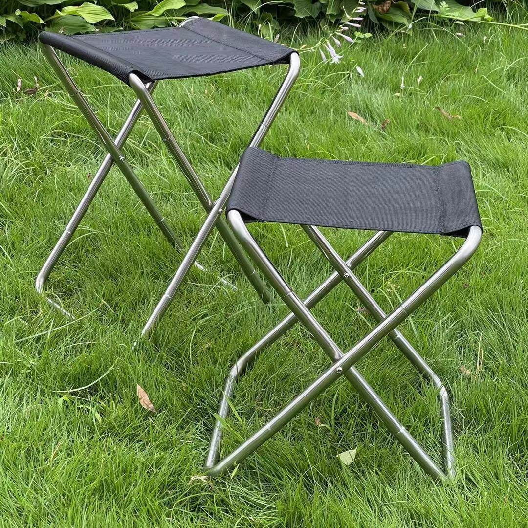 不锈钢折叠马扎折叠凳便携式折叠椅户外马扎超轻地铁火车旅行椅子
