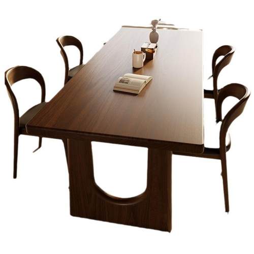 餐桌全实木饭桌家用原木北欧风吃饭桌子桌椅实木餐桌一桌四椅组合 - 图3