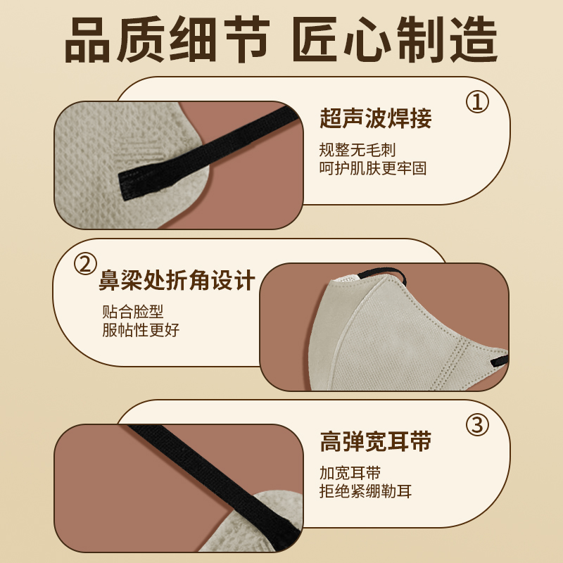 口罩3d立体女高颜值2025新款显脸小透气一次性男黑色成人单独包装 - 图3