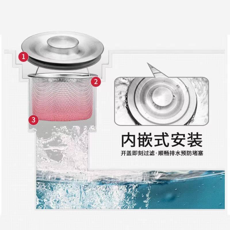 厨房水槽过滤网不锈钢洗水槽洗水池洗碗槽提篮下水道垃圾防堵网 - 图2