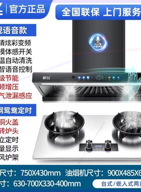 T型顶吸式欧式抽油烟机燃气灶套餐家用煤气灶双灶燃气灶套装