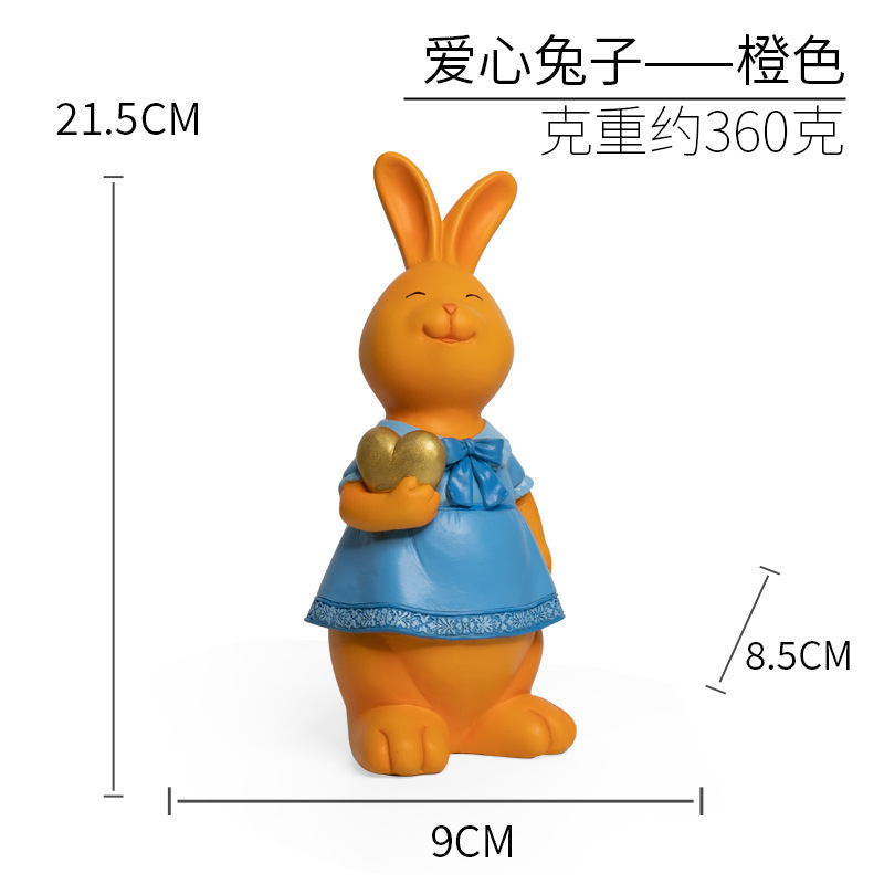 Year of the rabbit gift cute rabbit ornament home entryway d - 图3