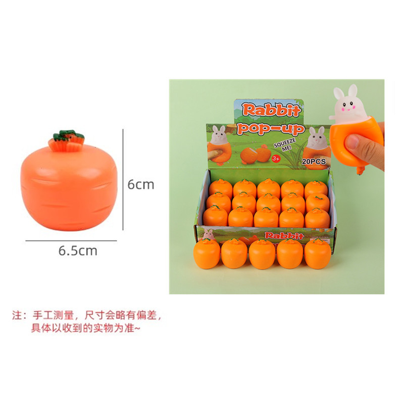Decompression Carrot Rabbit Pinch Fun Tricky Toys Kindergarten Children's Small Gifts Creative Stress Reduction Back-to-School Gifts
