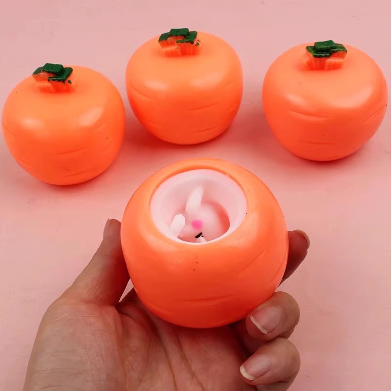Decompression Carrot Rabbit Pinch Fun Tricky Toys Kindergarten Children's Small Gifts Creative Stress Reduction Back-to-School Gifts