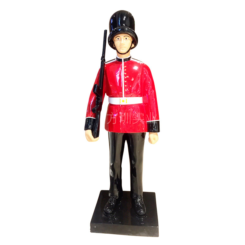 方圳彩绘树脂工艺品立体雕塑商场酒店门卫胡桃夹子模型摆件定制 - 图3