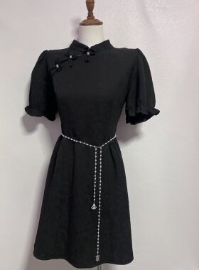 腰链裙子连衣裙精致女士编织珠链装饰加长时尚简约百搭高级感淑女
