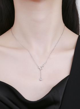 北斗七星纯银项链女星星锁骨链
