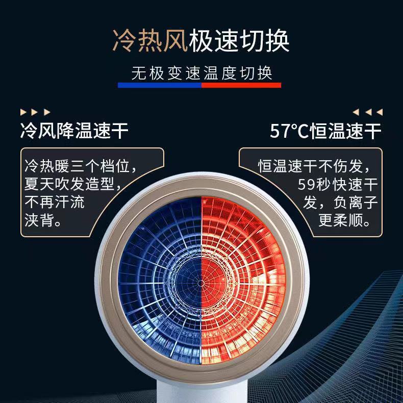 德国电吹风机家用负离子护发冷热风发廊理发店大功率网红静音风筒-第4张图片-提都小院