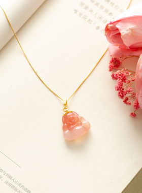 暖言玛瑙925银锁骨链女生