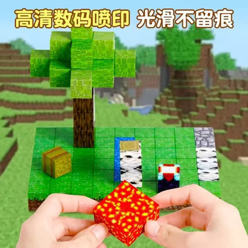 我的世界磁力方块儿童益智拼装积木玩具全套正版磁吸拼图男孩礼物 - 图2