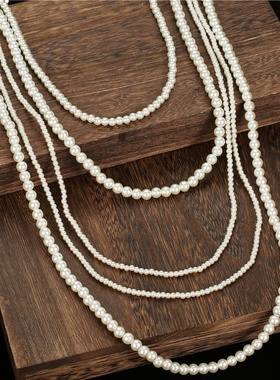 多层珍珠项链 新娘婚礼造型配饰 婚纱礼服项饰品