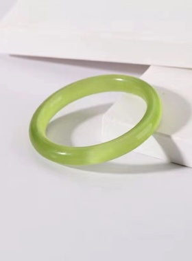 韩版正品灰猫眼石手镯时尚饰品女猫眼效应明显12n圈口56-64