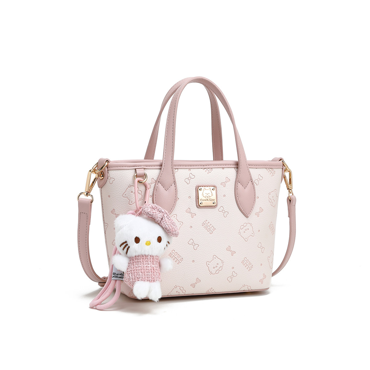 官方正品Cow&Kitty粉色菜篮子托特包2025新款通勤单肩斜挎手提包,淘宝优惠券,粉丝福利购,淘宝优惠卷
