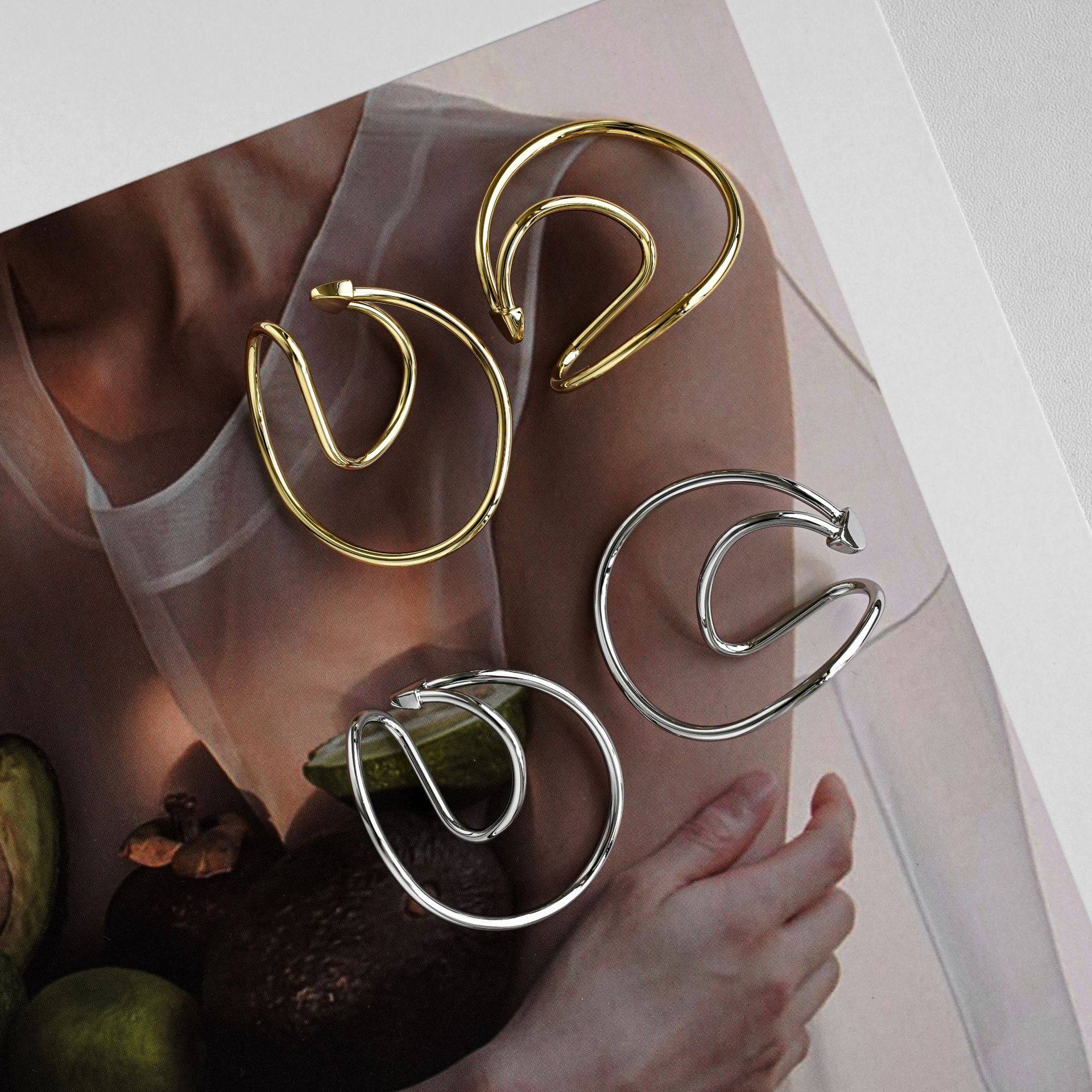 AYao欧美金属几何无耳洞耳夹简约气质耳骨夹时尚耳环女冷淡风耳圈,淘宝优惠券,粉丝福利购,淘宝优惠卷