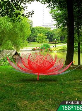 户外巨型不锈钢玫瑰花玻璃钢雕塑景区网红打卡商场景观装饰摆件