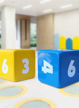 正方形座椅摆件玻璃钢几何坐凳雕塑幼儿园商场培训早教中心休闲椅