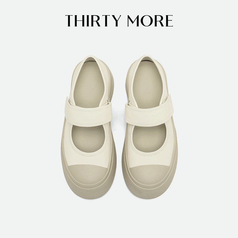 Thirty More复古法式真皮玛丽珍鞋女2025新款百搭甜酷厚底jk单鞋,淘宝优惠券,粉丝福利购,淘宝优惠卷
