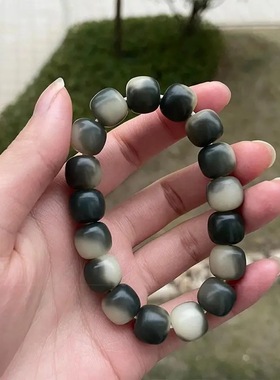 精品天然菩提根手串盘玩男女士菩提子远山黛复古风绕指柔佛珠手链