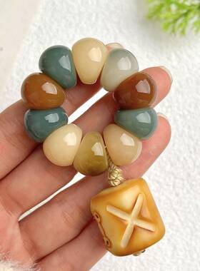 工厂价蒜瓣大肠菩提根手捻女绕指柔指尖盘玩白玉菩提子手串