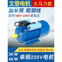 Custom applicable Wenden motor single-phase 0 power 4kwkw electric motor line wide voltage Shandong national Pets 1)