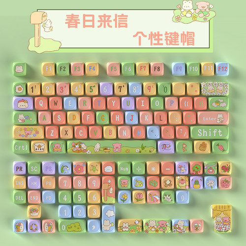 LEOBOG主题键帽适配于Hi8/Hi75/F75键盘套件热升华PBT原厂MOA高度 - 图0