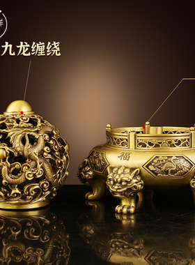 铜臻祥纯铜时来运转中式摆件